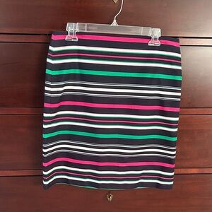 Talbots Multicolor Striped Pencil Skirt